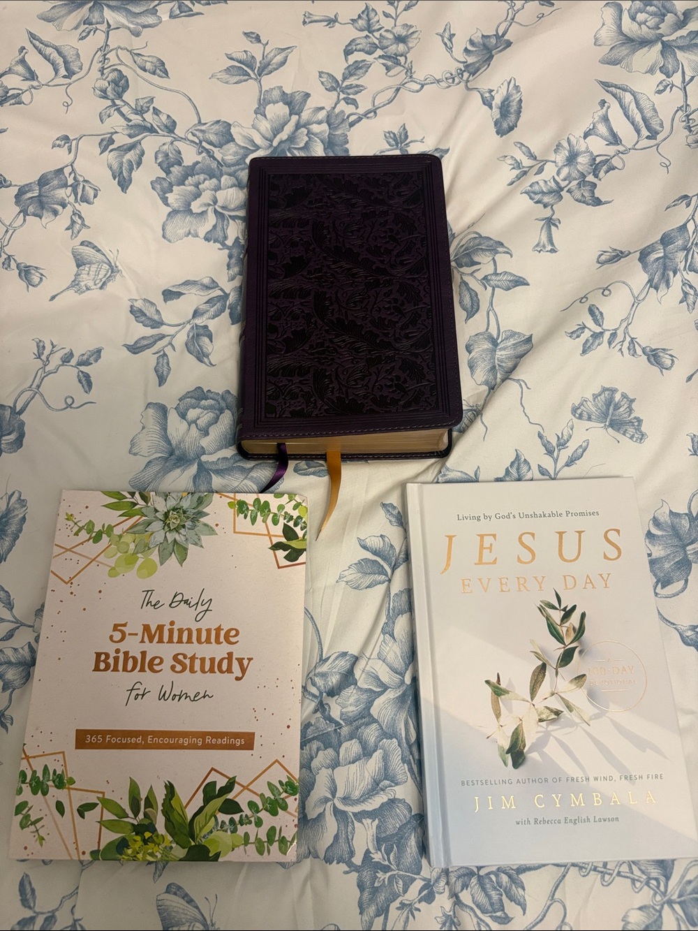 Women’s Bible Study Set of 3 (Purple KKJ Bible, Devotional, Bible Study)
